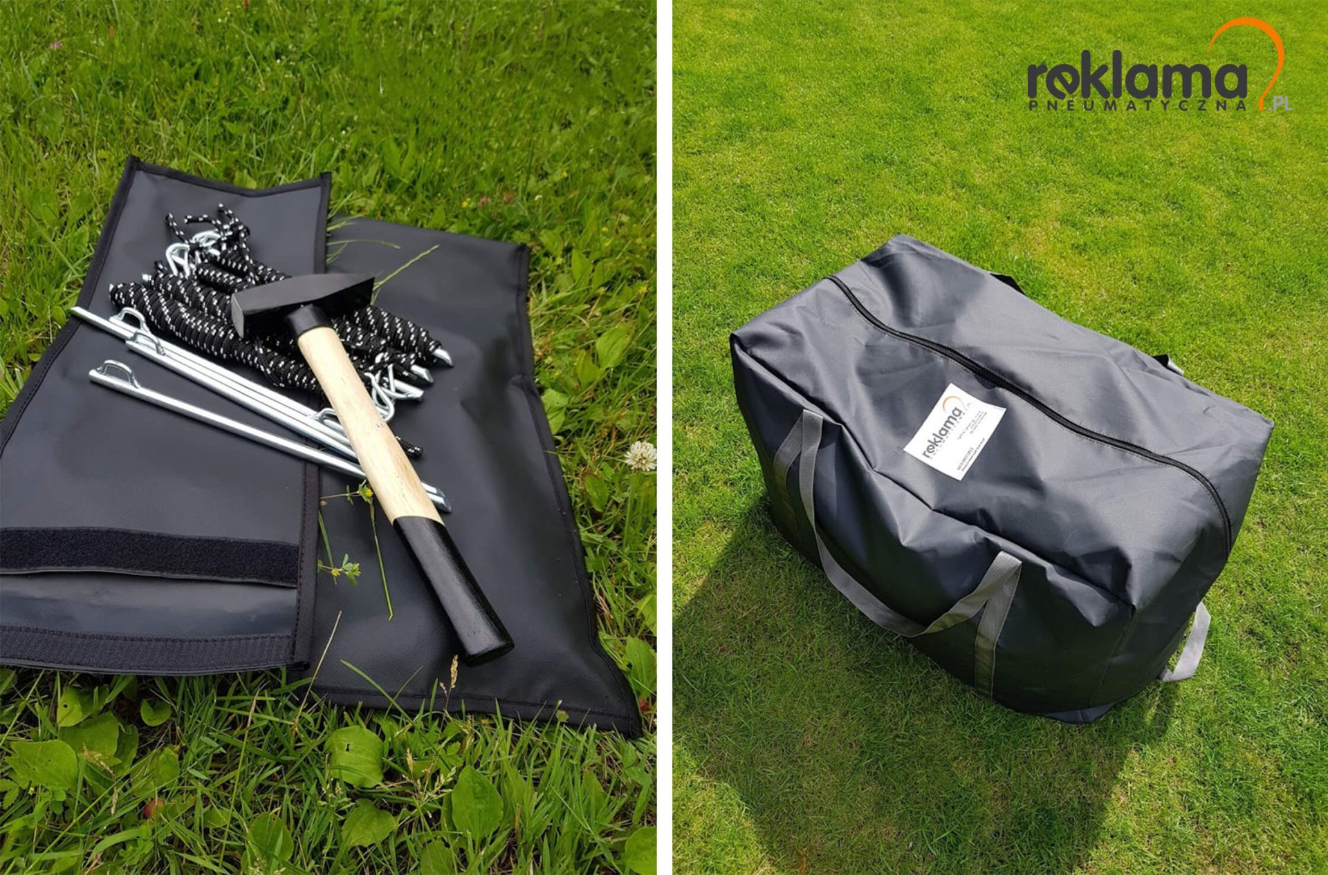 Wyposażenie nośnika pnuemtaycznego - torba i&nbsp;akcesoria do mocowania nośnika w&nbsp;podłożu