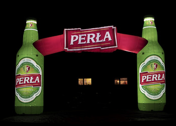 brama reklamowa z nadrukiem