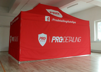 namiot stelażowy z nadrukiem