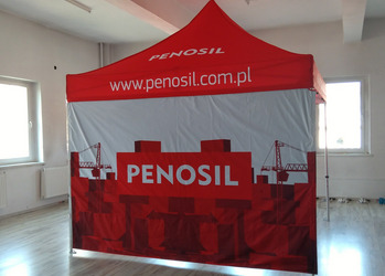 namiot stelażowy z nadrukiem