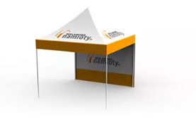 <em>Namioty</em> stelażowe