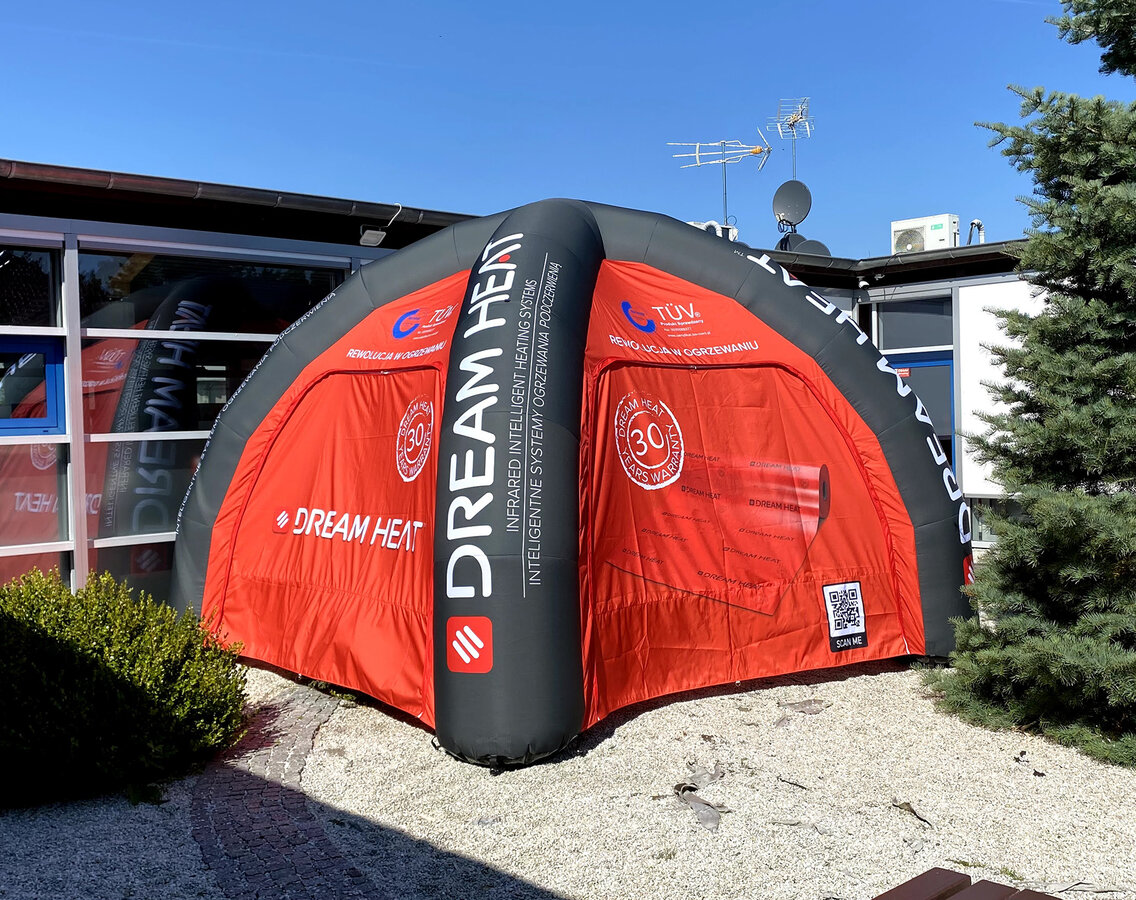 Namiot pneumatyczny reklamowy — przygotuj efektowne stoisko promocyjne