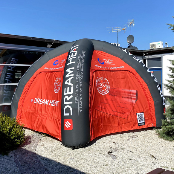 Namiot pneumatyczny reklamowy — przygotuj efektowne stoisko promocyjne