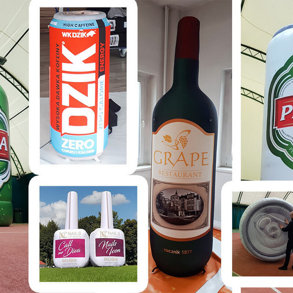 Reklama pneumatyczna - dmuchane repliki produktów