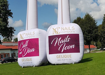 Reklamowy balon pneumatyczny w kształcie lakieru do paznokci